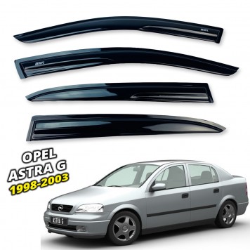 Дефлектори вікон Opel Astra G 1998-2003-2008 Sedan/HB  накладні (DEFL) Q2